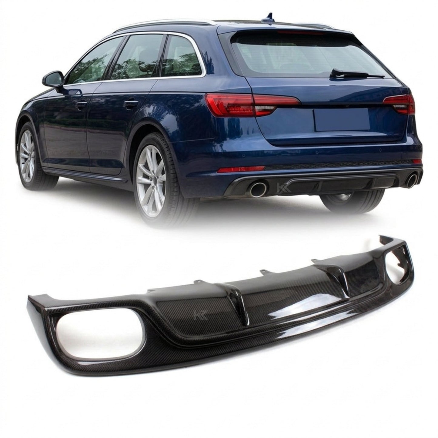 Audi A4 B9 Avant Rear Diffuser Extension – Carbon Fiber