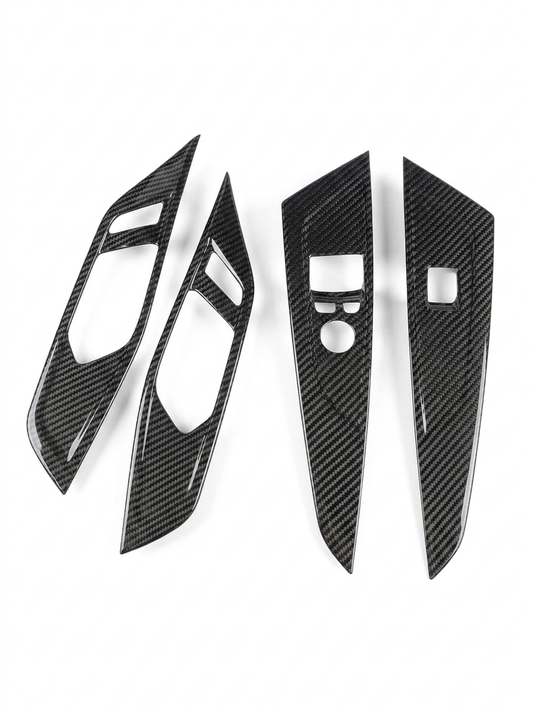 BMW 4 Series G82 G22 Carbon Fiber Interior Door Trim Set (2021+)