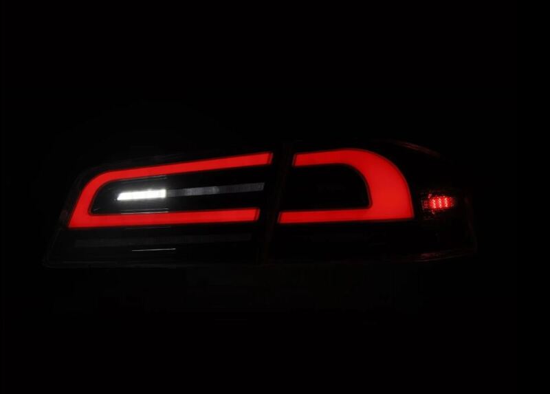 AlphaRex 12-21 Tesla Model S LUXX-Series LED Tail Lights - Black/Red 601130 *Discontinued