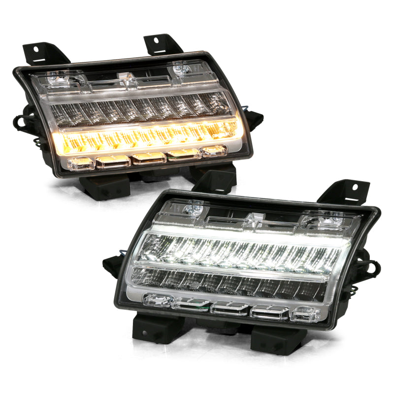 ANZO 18-19 Jeep Wrangler JL Halogen Chrome Clear w/ Sequential Signal 511083