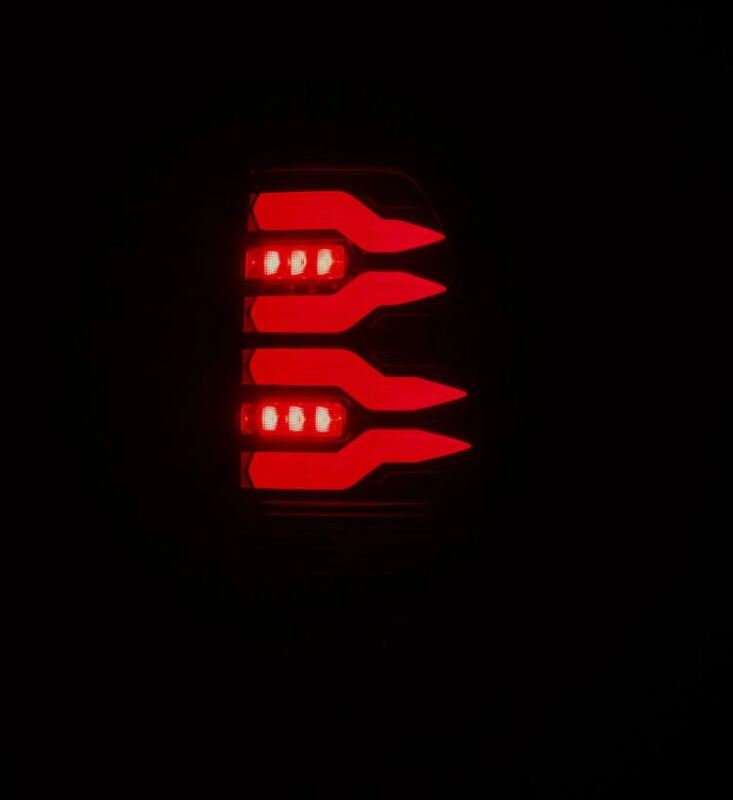 AlphaRex 97-03 Ford F150 / 99-16 Ford F250/F350/F450/F550 LUXX-Series LED Tail Lights - Black/Red 658003 *Discontinued