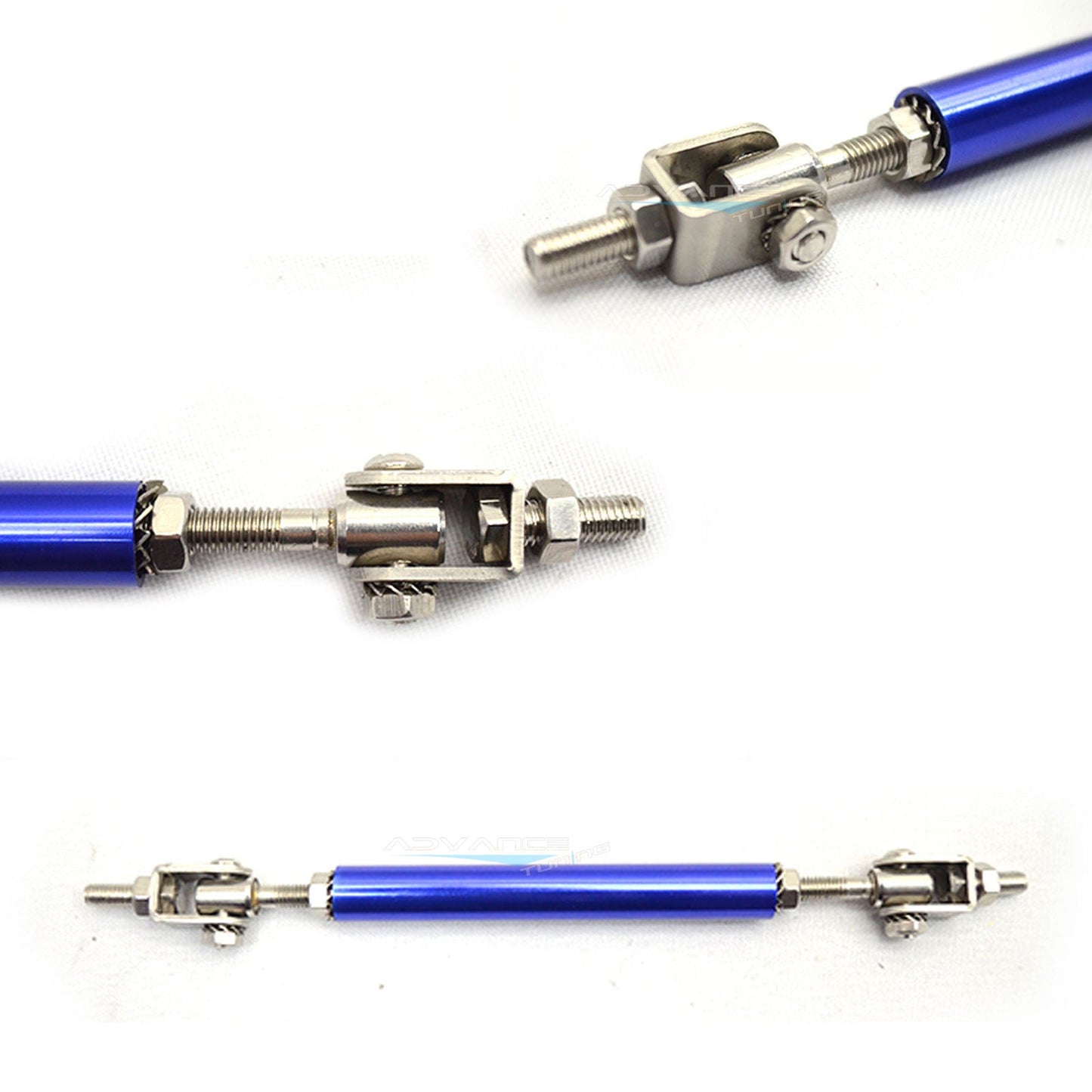 Universal Adjustable 5.5"-8" 2PCS Blue Bumper Lip Splitter Chin Rod