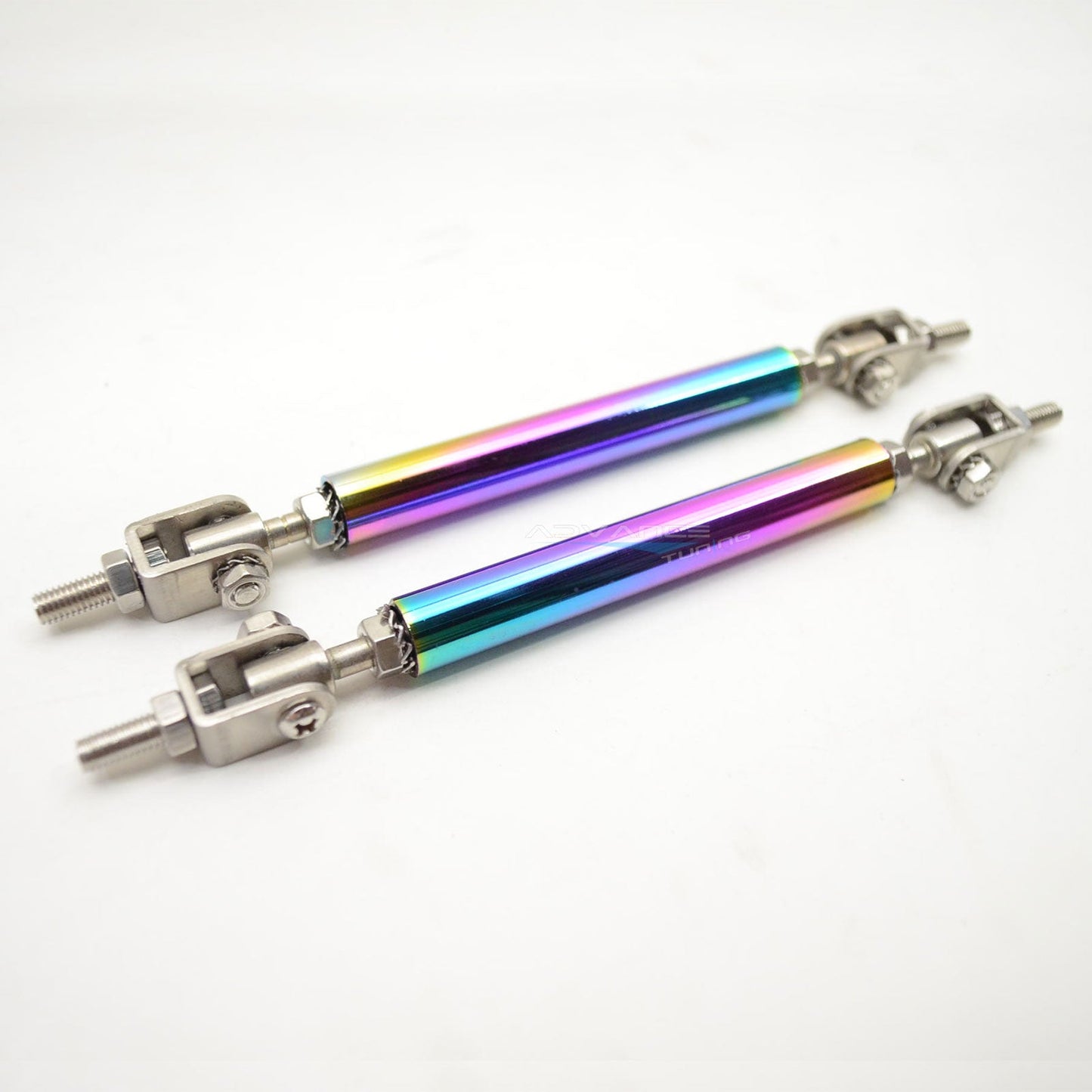 Universal Adjustable 5.5"-8" 2PC  Neochrome Bumper Lip Splitter Rods