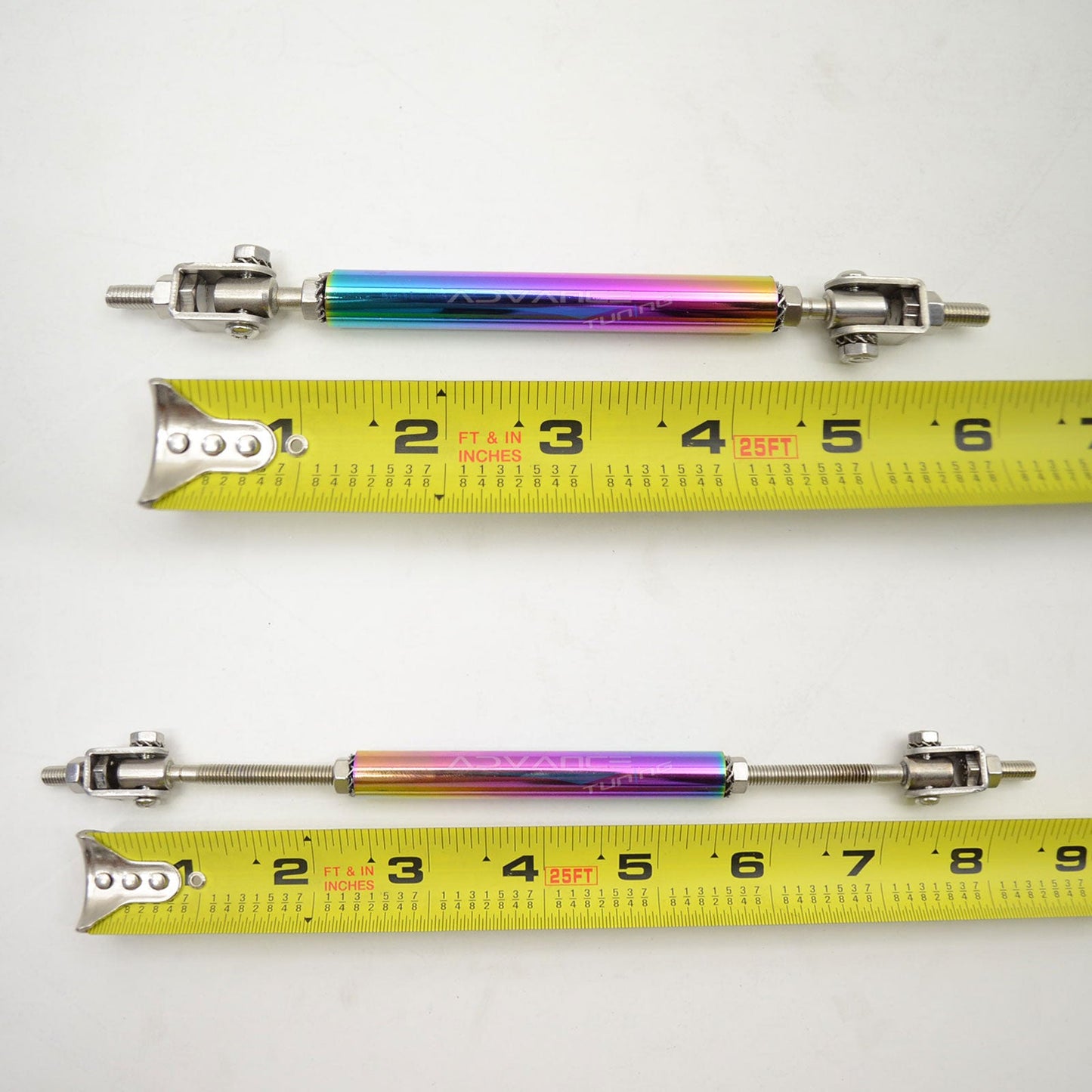 Universal Adjustable 5.5"-8" 2PC  Neochrome Bumper Lip Splitter Rods
