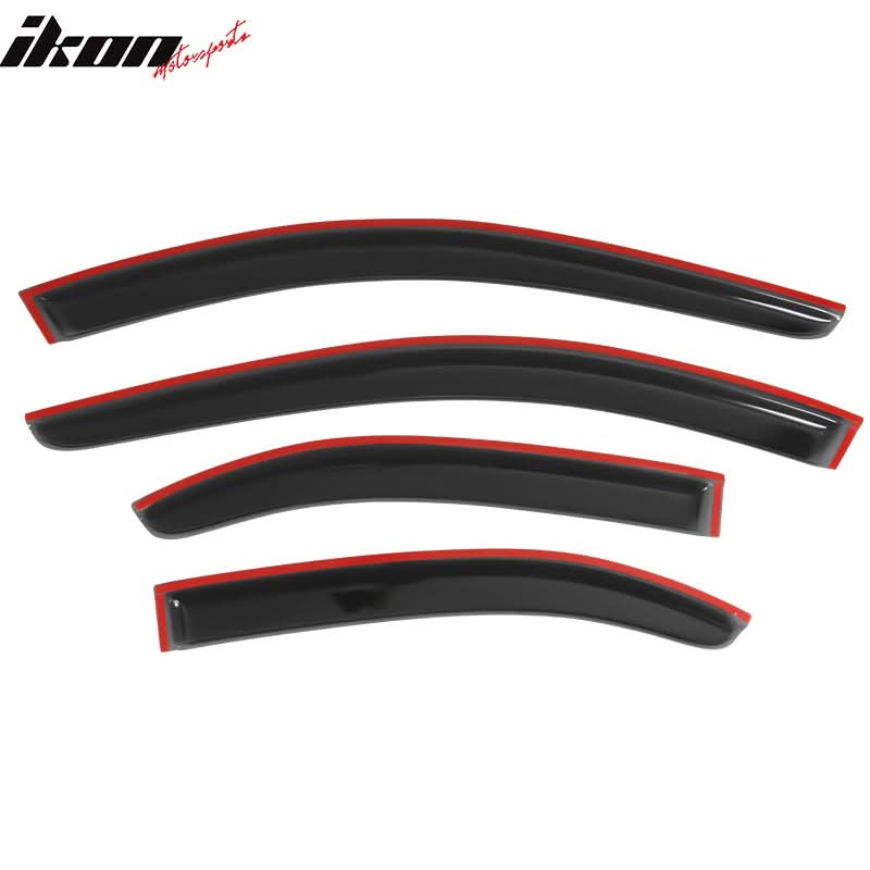 2004-2008 Acura TSX Slim Style Smoke Tinted Visor Windows Acrylic