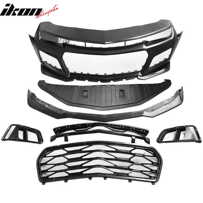 2010-2013 Chevy Camaro ZL1 Style Front Bumper w/ Headlights Fog Lights
