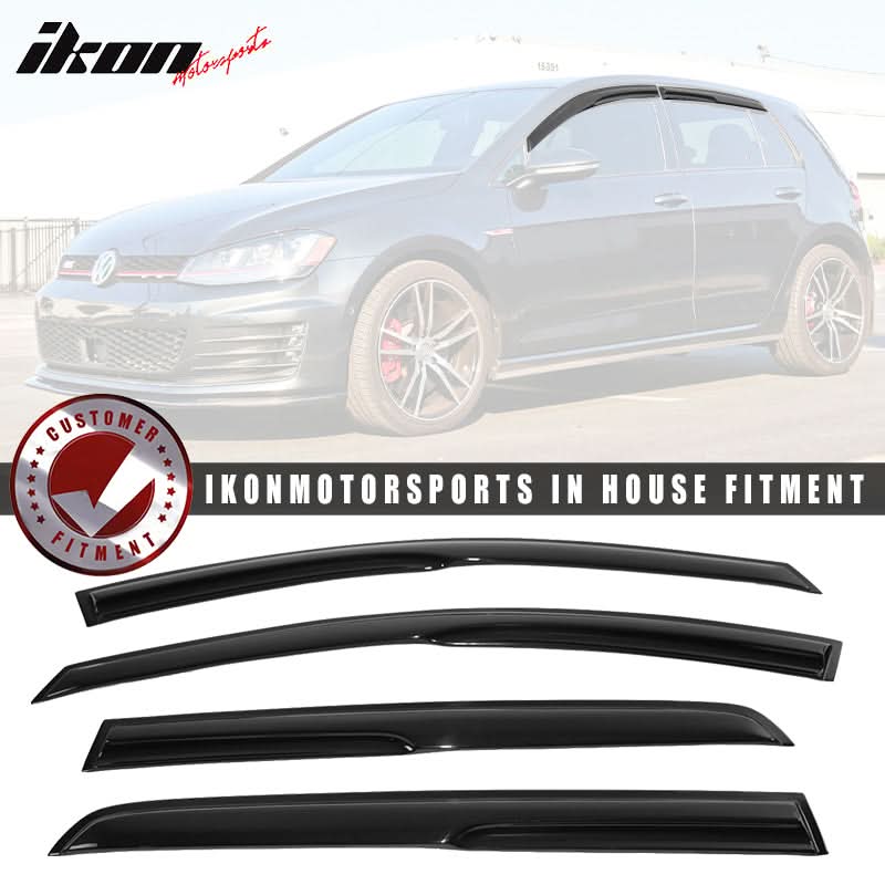 2015-2019 Volkswagen VW Golf MK7 Window Visor Mugen Style Smoke Tinted