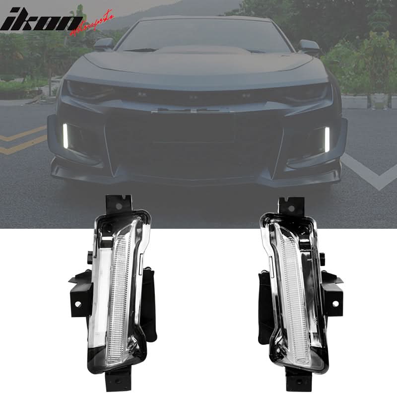 2016-2018 Chevy Camaro ZL1 Style Front Bumper + DRL Fog Lights Pair