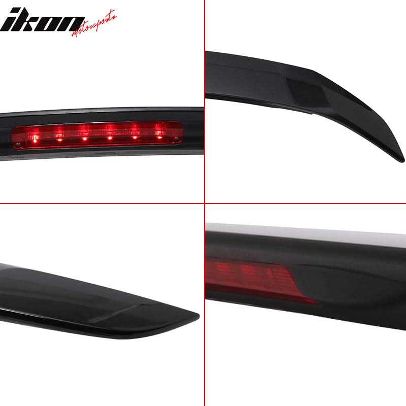 2016-2021 Honda Civic RS SI Crystal Black Pearl Rear Spoiler Wing ABS