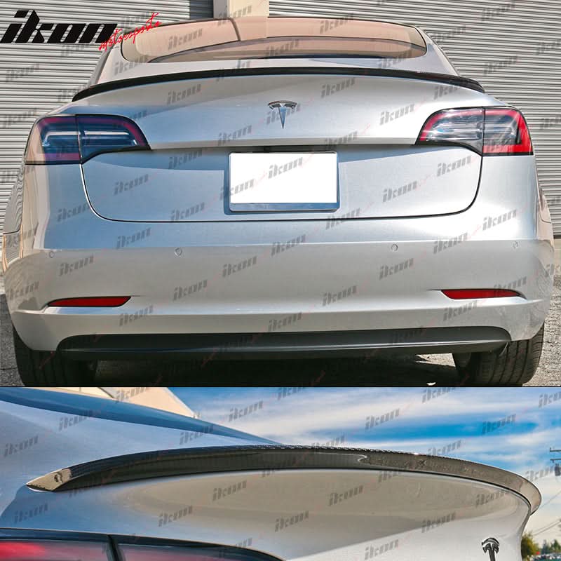 2017-2023 Tesla Model 3 IKON Style Rear Spoiler Carbon Fiber