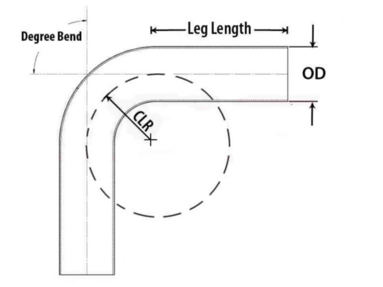 HPS Performance Products HPS 2-3/4" OD 60 Degree Bend 6061 Aluminum Elbow Pipe Tubing 16 Gauge w/ 4-5/16" CLR