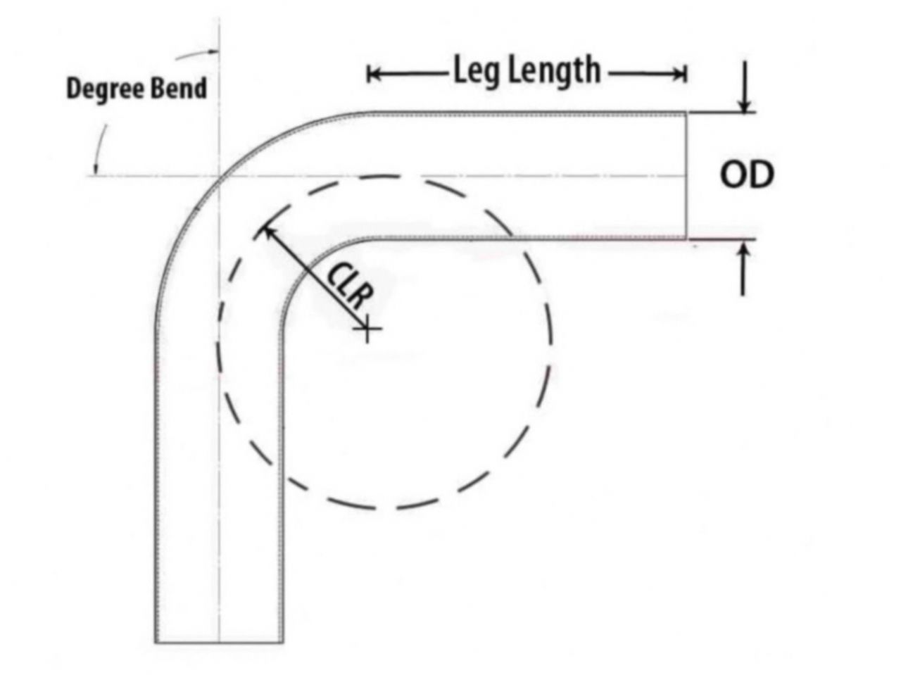 HPS Performance Products HPS 1" OD 60 Degree Bend 6061 Aluminum Elbow Pipe Tubing 16 Gauge w/ 1 1/2" CLR