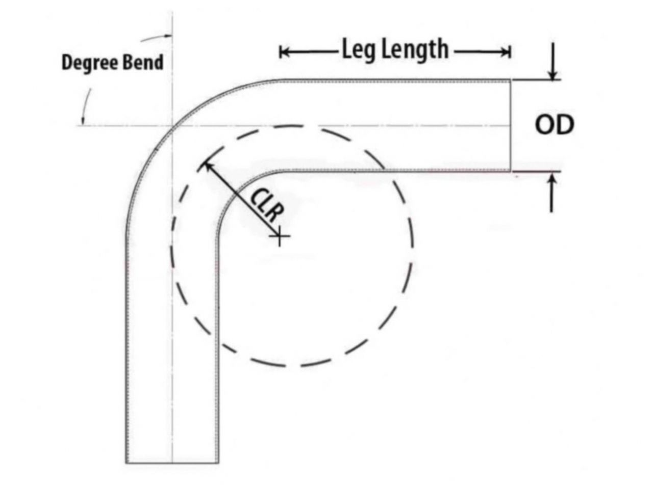 HPS Performance Products HPS 1-3/4" OD 60 Degree Bend 6061 Aluminum Elbow Pipe Tubing 16 Gauge w/ 2" CLR