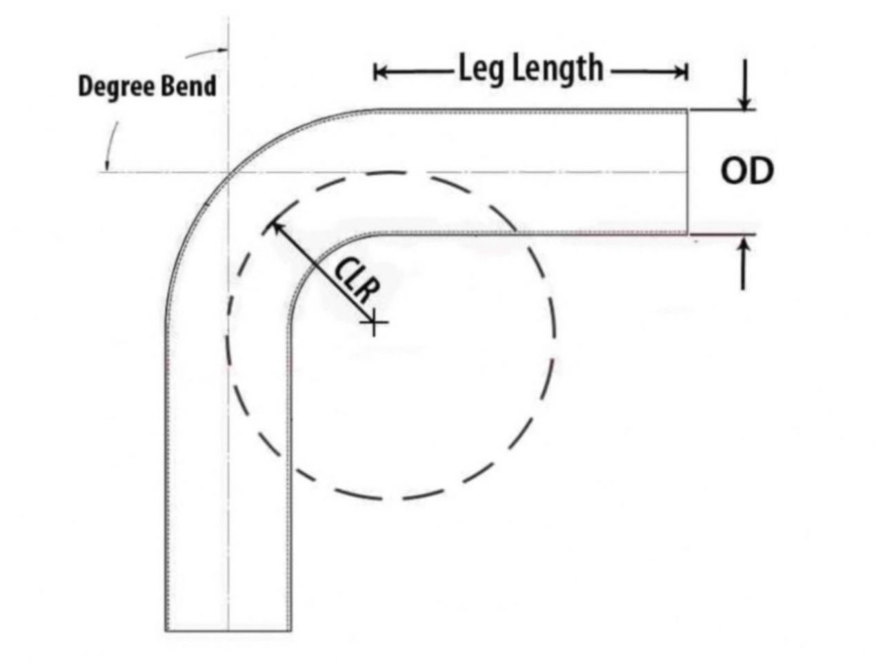 HPS Performance Products HPS 2-1/4" OD 70 Degree Bend 6061 Aluminum Elbow Pipe Tubing 16 Gauge w/ 3" CLR