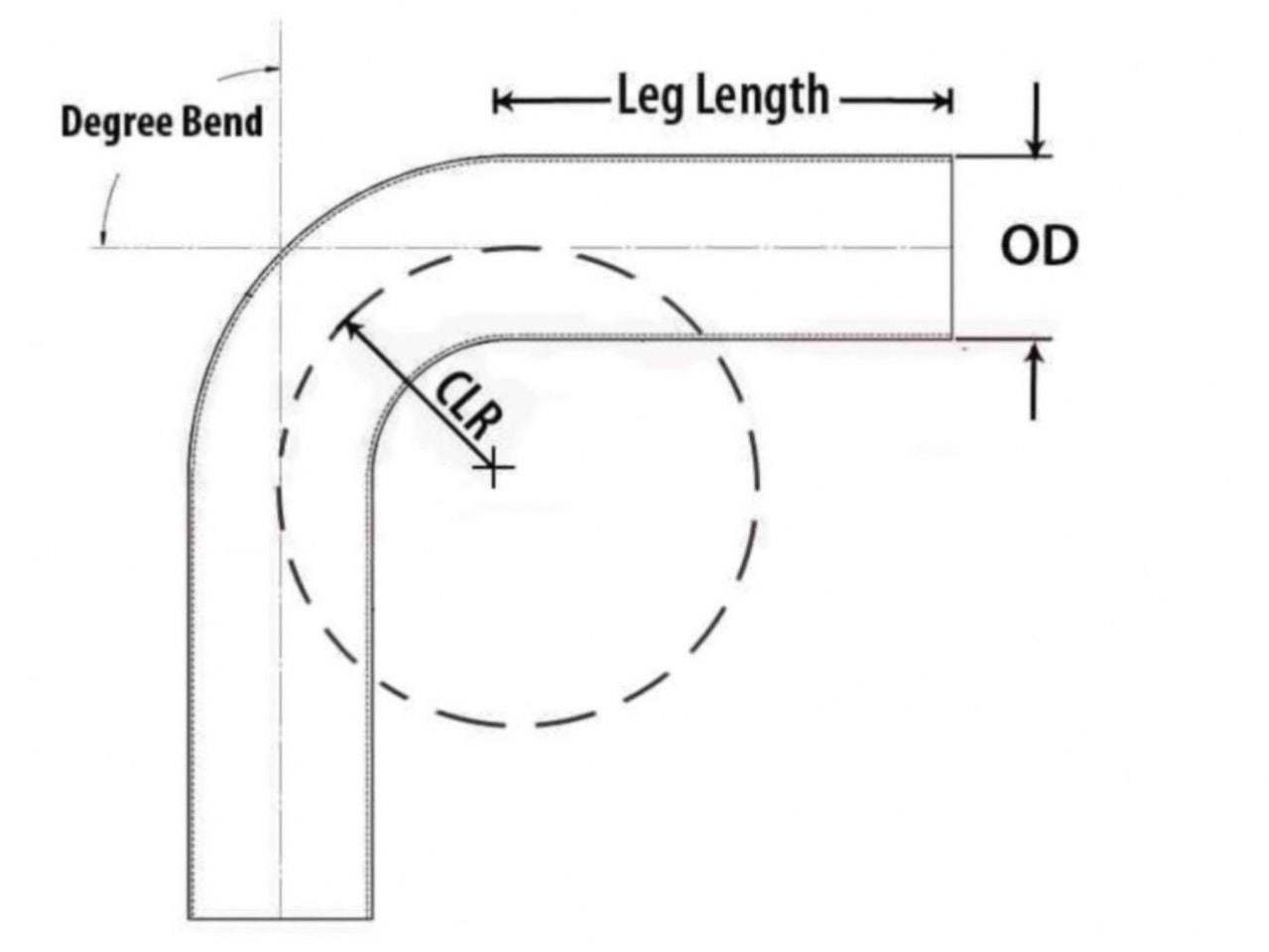 HPS Performance Products HPS 4" OD 70 Degree Bend 6061 Aluminum Elbow Pipe Tubing 16 Gauge w/ 5 1/2" CLR