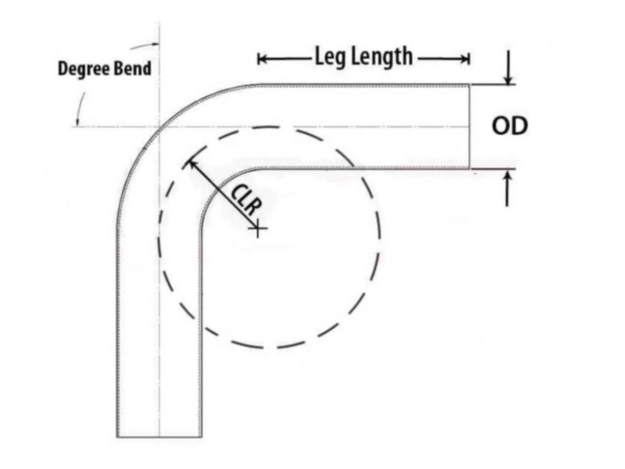 HPS Performance Products HPS 2" OD 100 Degree Bend 6061 Aluminum Elbow Pipe Tubing 16 Gauge w/ 3 1/8" CLR