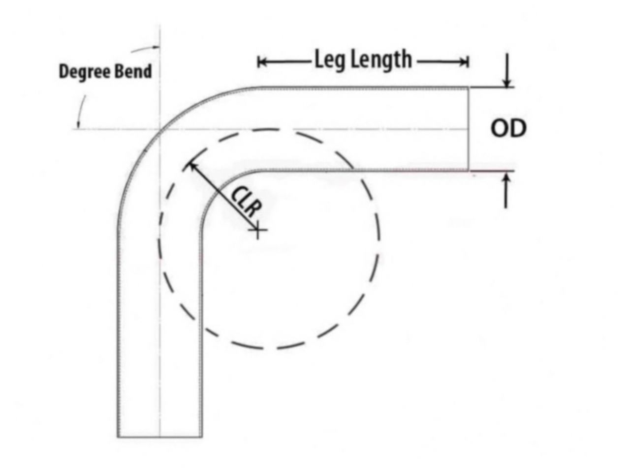 HPS Performance Products HPS 3-1/2" OD 15 Degree Bend 6061 Aluminum Elbow Pipe Tubing 16 Gauge w/ 5-5/8" CLR