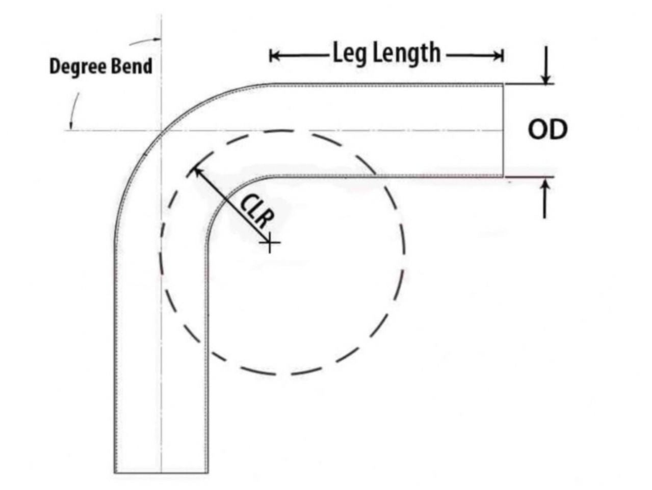 HPS Performance Products HPS 2-1/2" OD 35 Degree Bend 6061 Aluminum Elbow Pipe Tubing 16 Gauge w/ 2 1/2" CLR