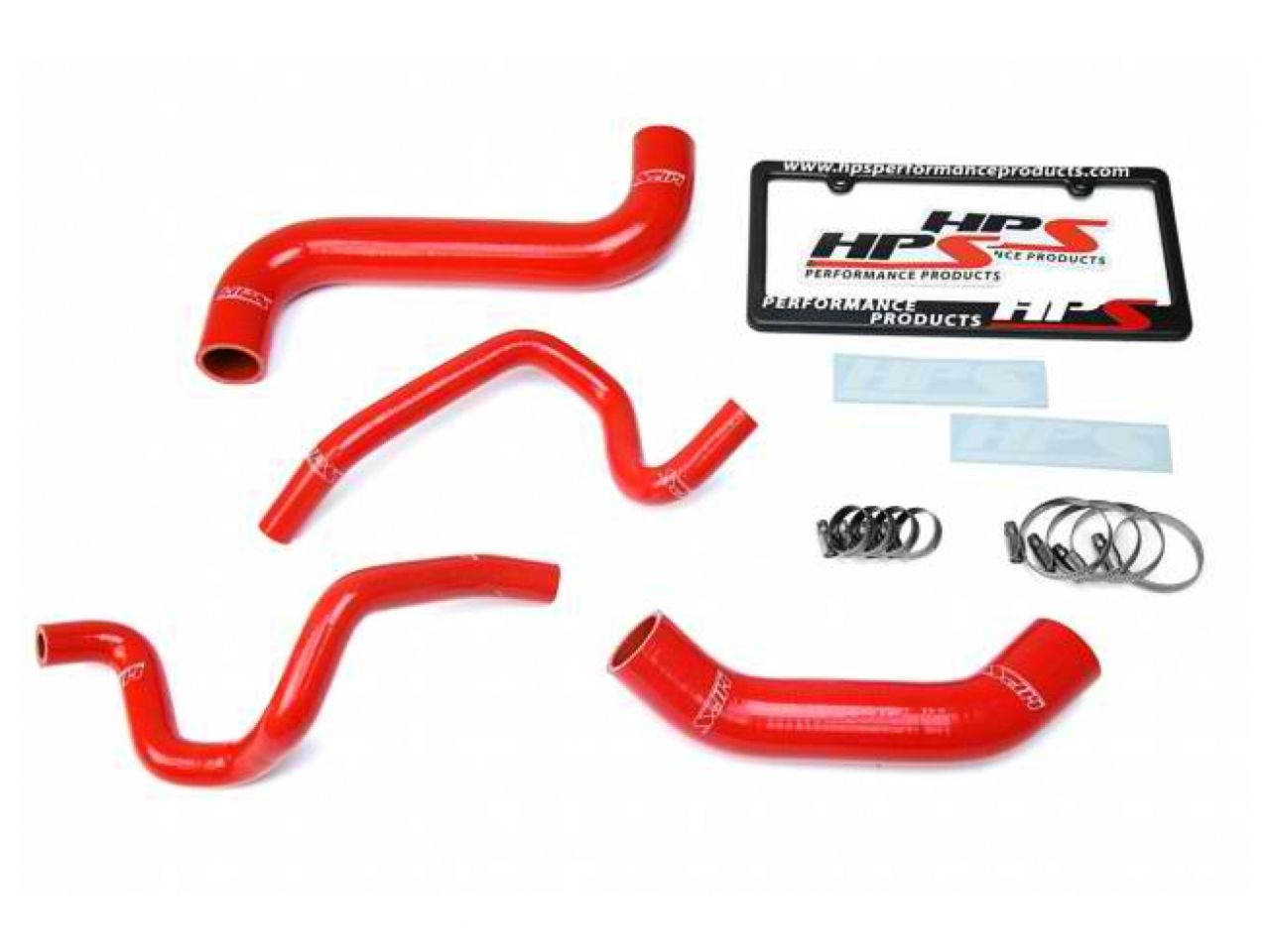 HPS Performance HPS Red Reinforced Silicone Radiator + Heater Hose Kit Subaru 2003 Impreza 2.5L Non Turbo Left Hand Drive