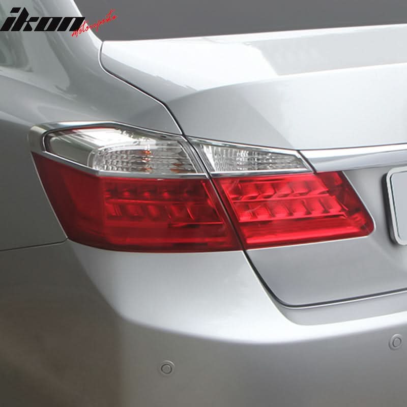 2013-2015 Honda Accord Sedan Chrome 4PCS Tail Lights Bezel Covers ABS