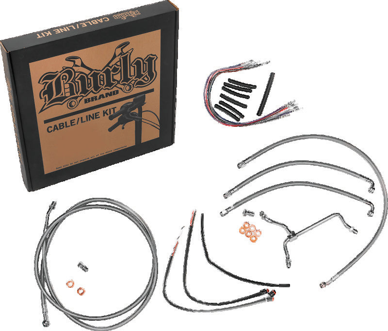 Burly Brand Gorilla Bar Control Kit 18in - Stainless Steel B30-1154