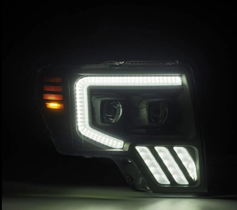 AlphaRex 09-14 Ford F-150 PRO-Series Projector Headlights Plank Style Black w/Activ Light/Seq Signal 880481 *Discontinued