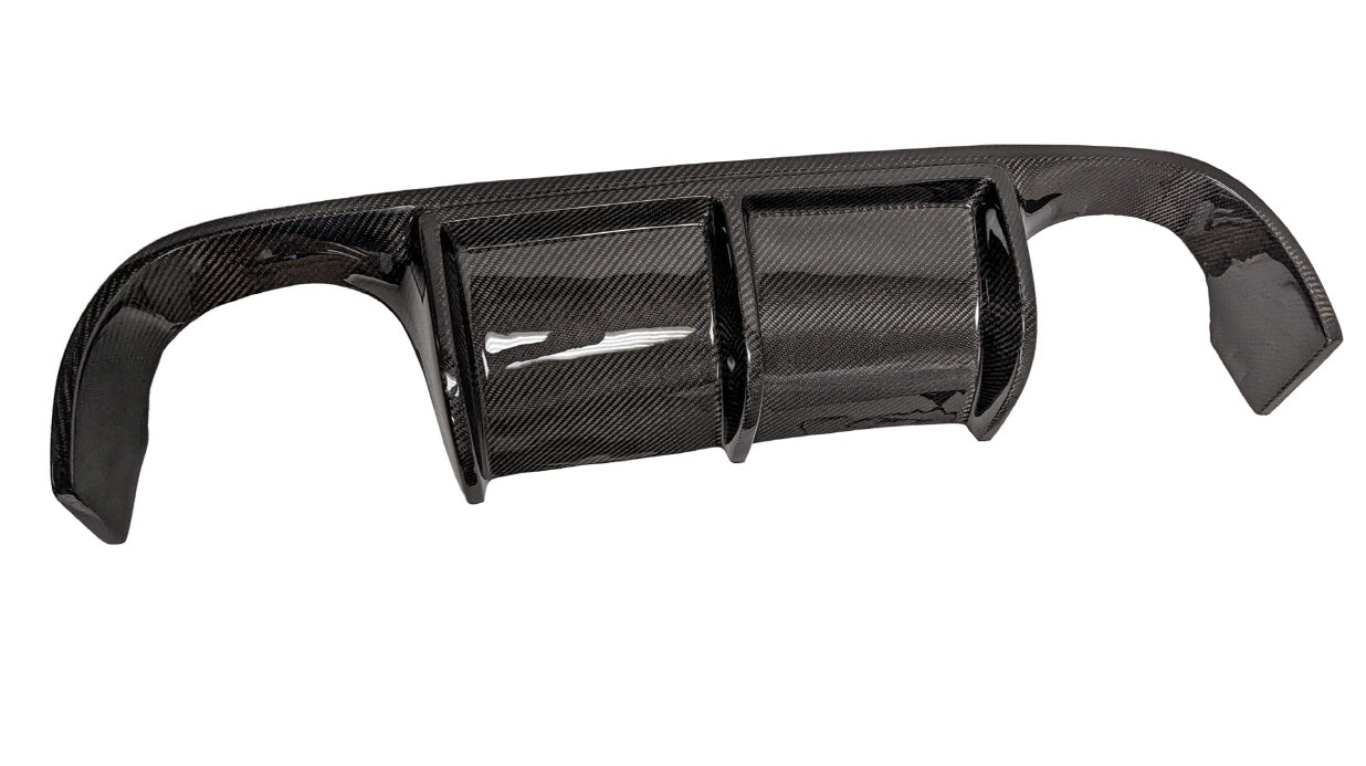 BMW F30 M3 Style Rear Bumper V-Style Carbon Fiber Diffuser