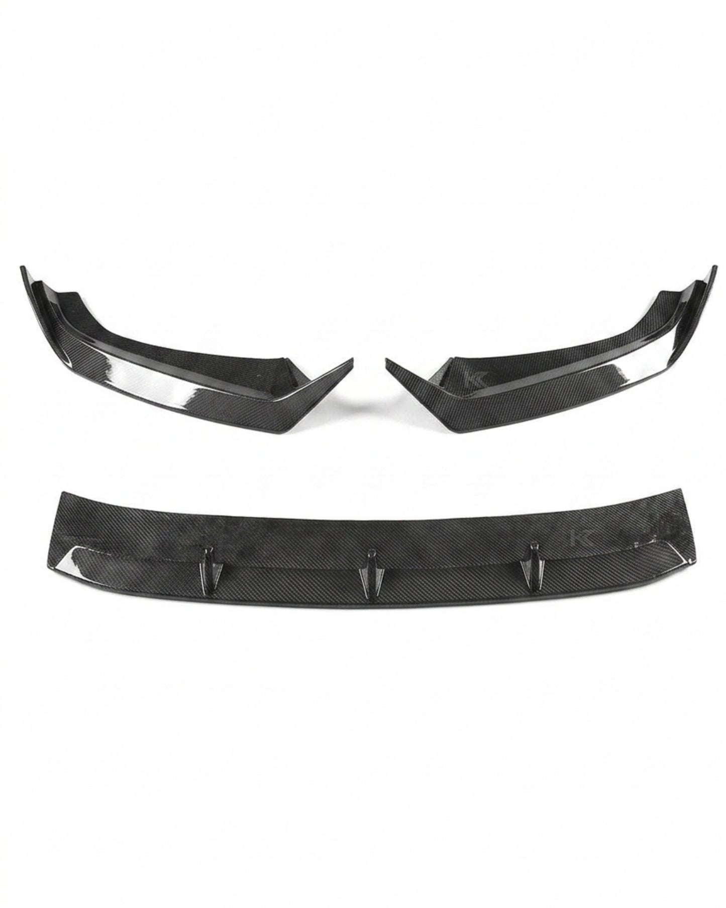 2017–2018 Audi A4 S-Line / S4 B9 Sedan 3-Piece Front Lip Kit – Carbon Fiber