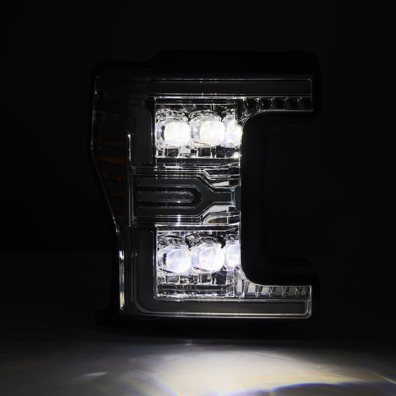 AlphaRex 17-19 Ford F-250/350/450/550 Super Duty NOVA-Series LED Proj Headlights Chrome w/SS & SBDRL 880347 *Discontinued