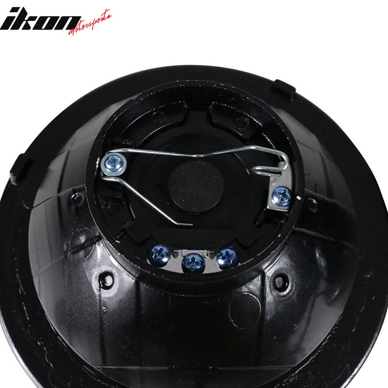 Universal 7In Round Chrome Half White Half Black RGB Halo Headlights