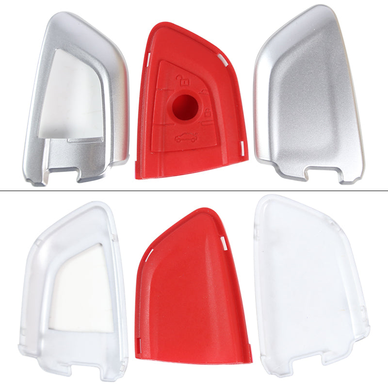 For BMW Blade 3 Car Remote Key Fob Shell Holder Case Cover Silver Red