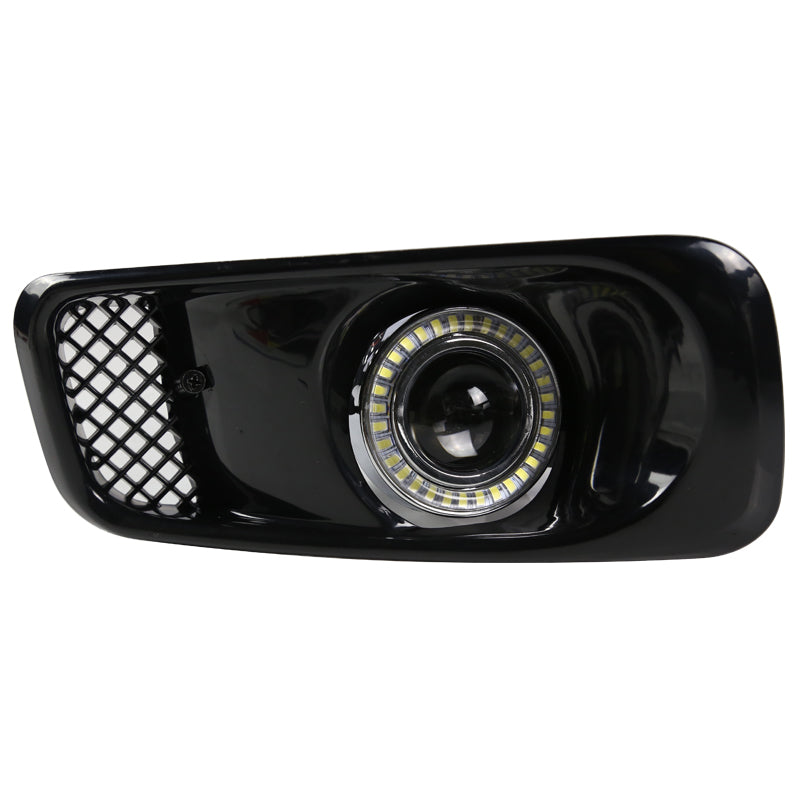 1999-2000Â Honda Civic White LED Halo DRL Projector Fog Lights Lamps
