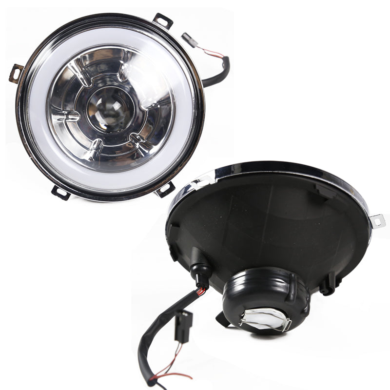 1997-2016 Jeep Wrangler 7 in Halo Angel Eyes LED Projector Headlights