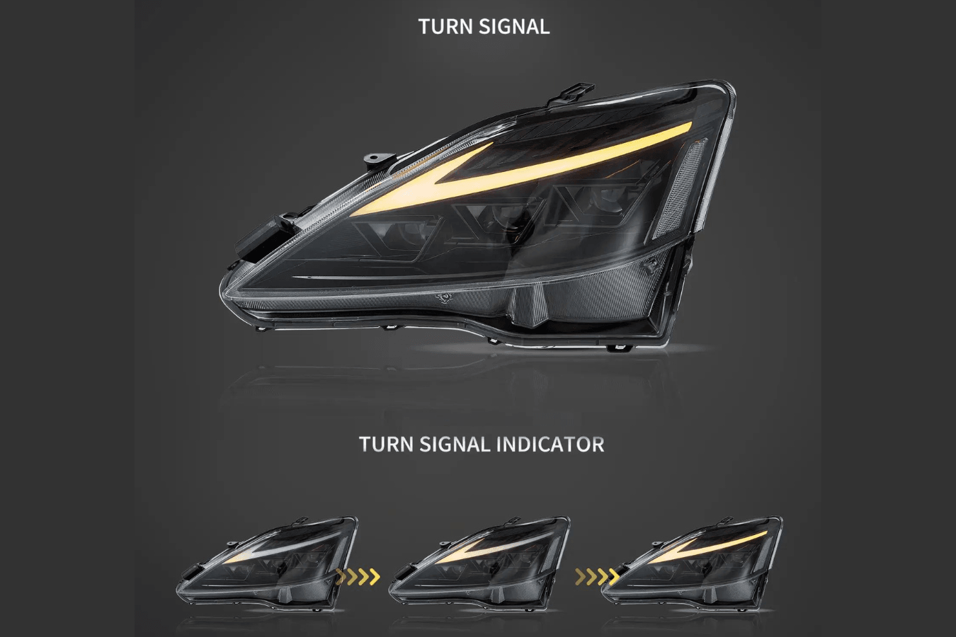 Lexus IS250/IS250C/IS350/IS220d & ISF(XE20) Smoked Matrix Projector Headlights (2006-2014)