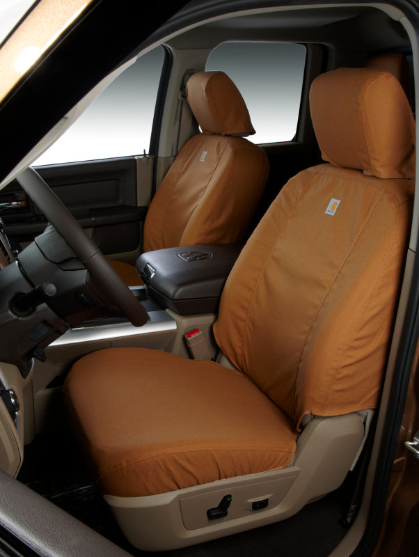 Covercraft 22-23 Jeep Grand Wagoneer Carhartt SeatSaver Custom Front Row Seat Covers - Brown SSC3505CABN
