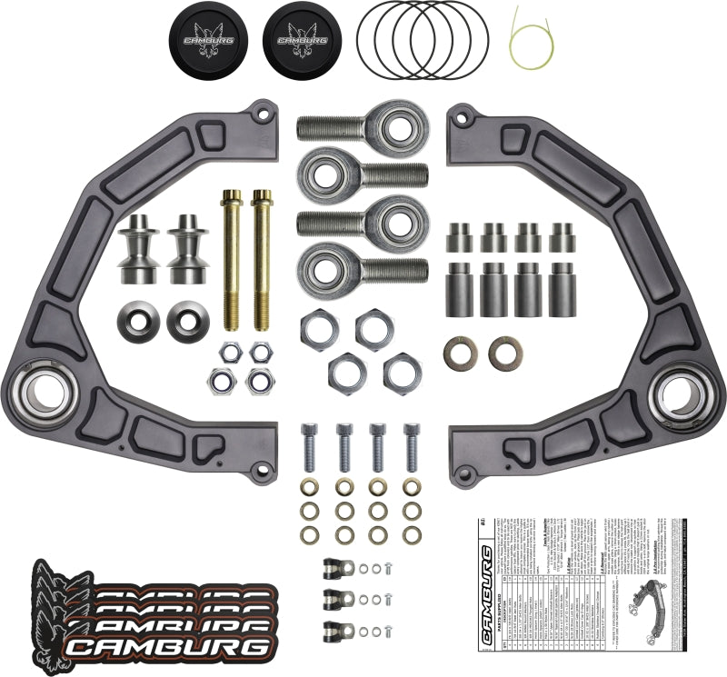 Camburg Toyota Tundra 2WD/4WD 22-23 KINETIK V2 Performance Billet Uniball Upper Arms CAM-310189-GRY