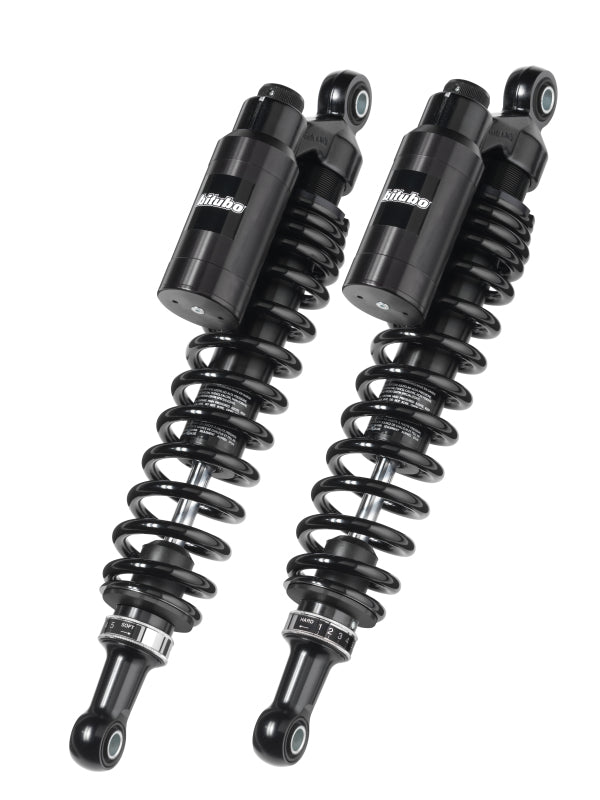 Bitubo Suspension Bitubo WMT0 Twinshocks Adj.: Spring Preload, Reb., Comp., Length 362mm, Piggyback Tank Dark Edition T0018WMT02V2