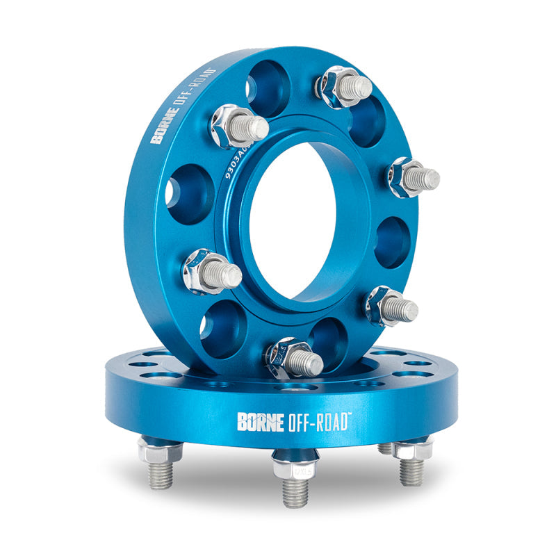 Borne Off-Road Wheel Spacers - 6x139.7 - 78.1 - 25mm - M14x1.5 - Blue BNWS-005-250BL