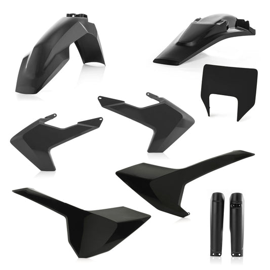 Acerbis 17-19 Husqvarna TE150-300/ FE250-501/ TE250i/ TE300i Full Plastic Kit - Black 2733430001