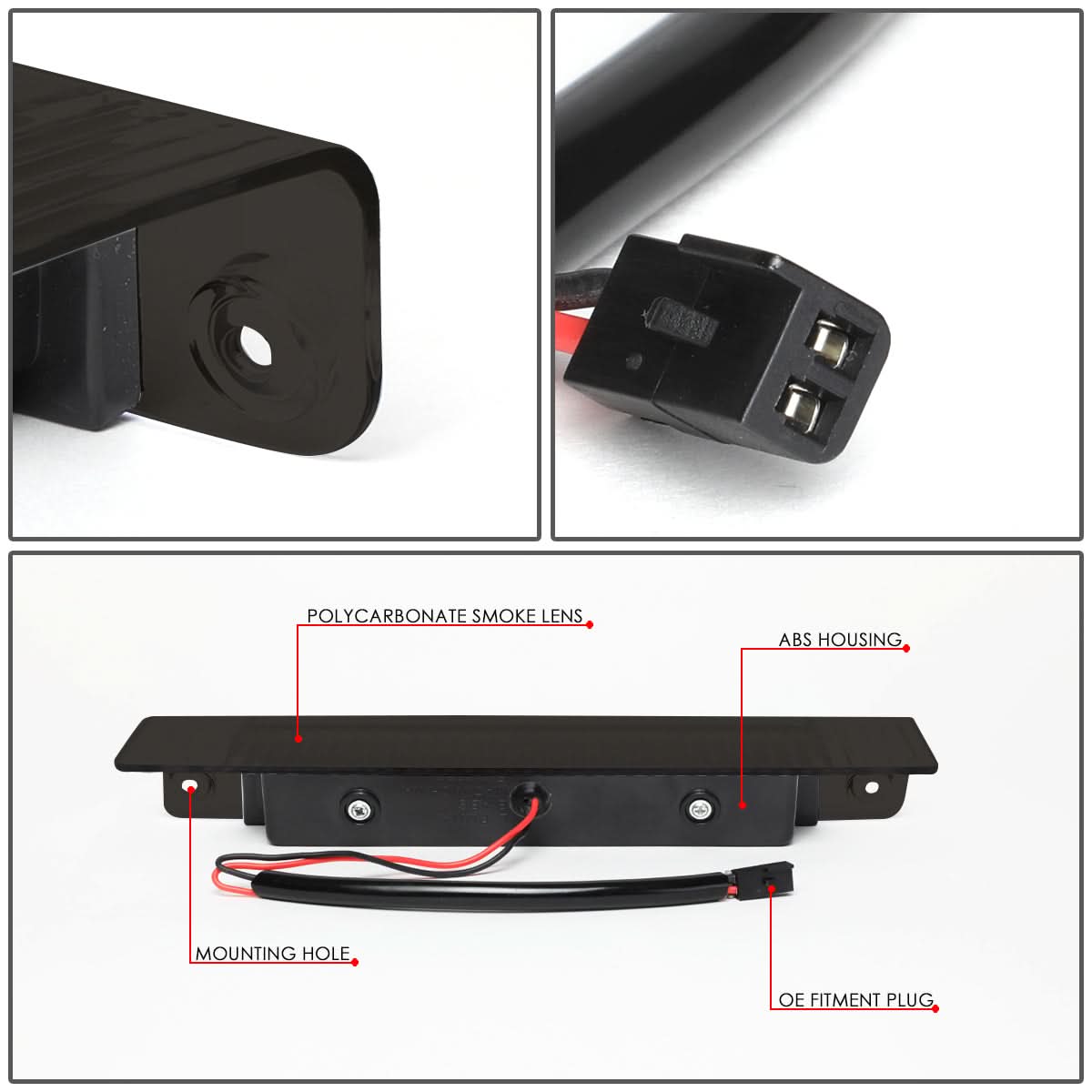 13-17 Chevy Express GMC Savana LED 3rd Brake Light - Black/Smoke