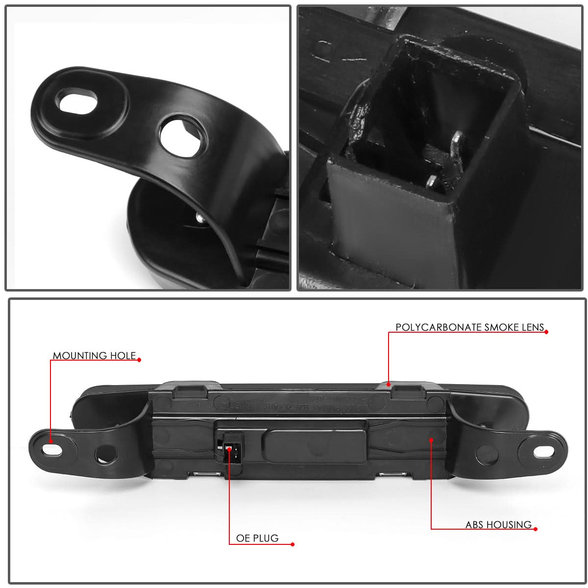 06-10 Dodge Charger LED 3rd Brake Light - Black / Smoke