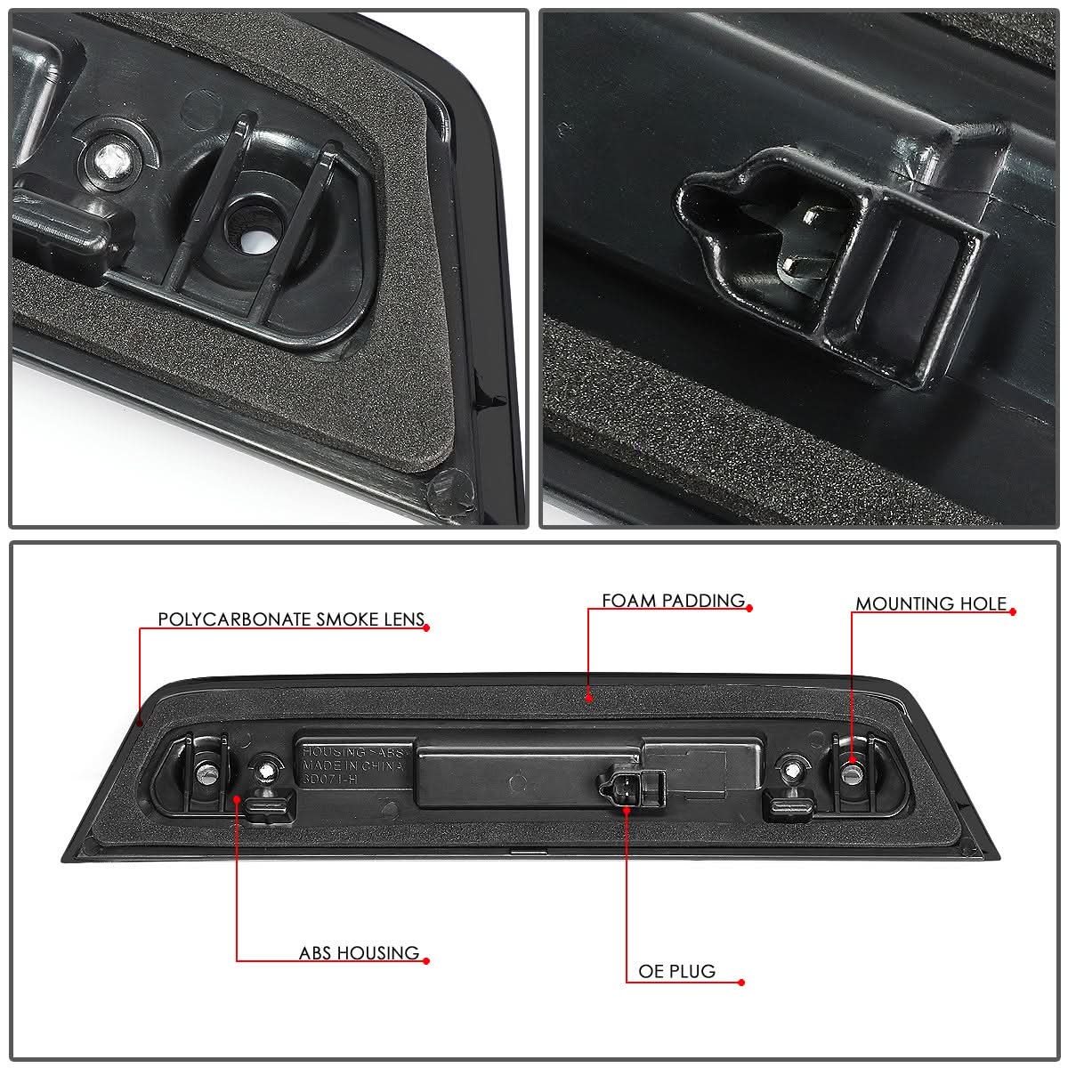 10-16 Dodge Journey LED 3rd Brake Light - Black Smoke