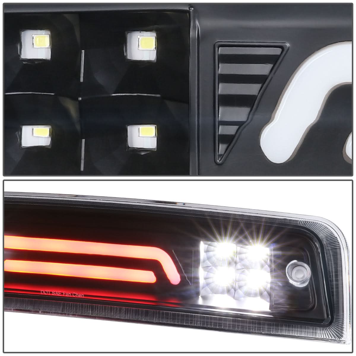 2009-2017 Dodge Ram 3D LED Third Brake Light - Black