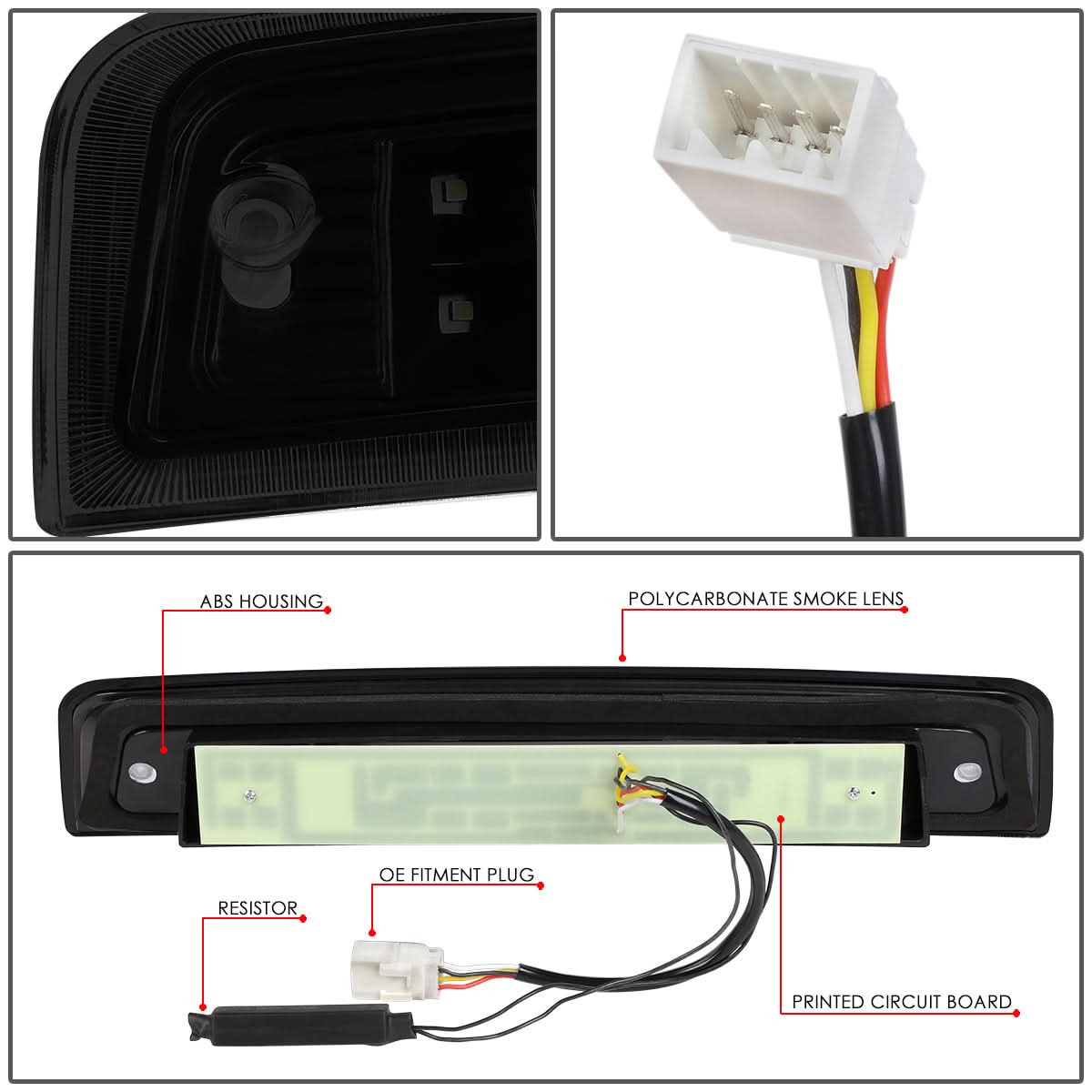 09-17 Dodge Ram 1500/2500/3500 3D LED Third Brake Light - Black/Smoke
