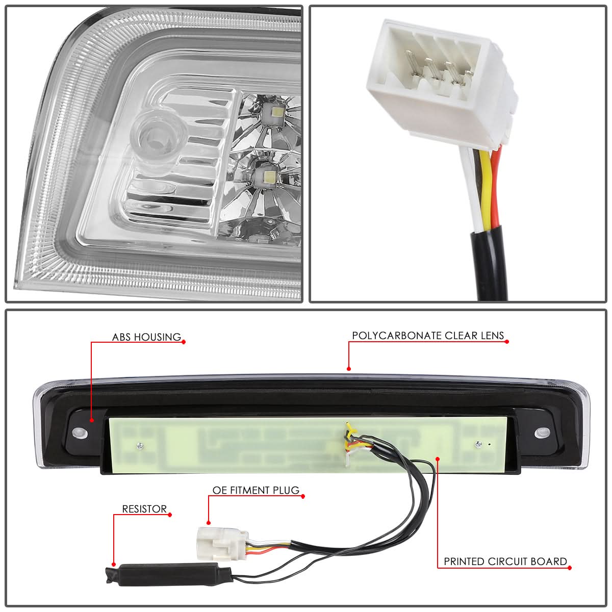 09-17 Dodge Ram 1500/2500/3500 3D Style LED Third Brake Light - Chrome