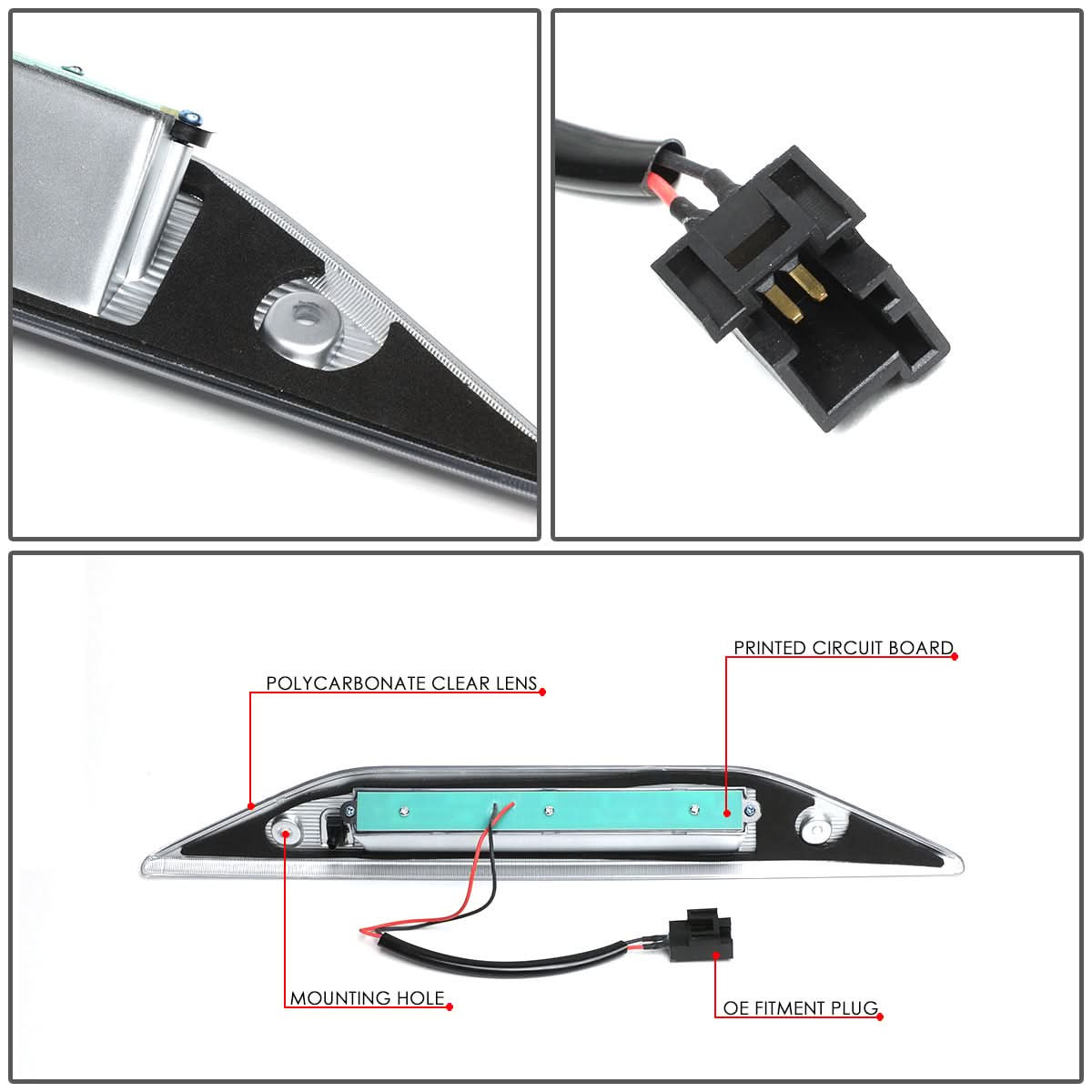 2007-2009 Ford Freestyle / Taurus X LED 3rd Brake Light - Black