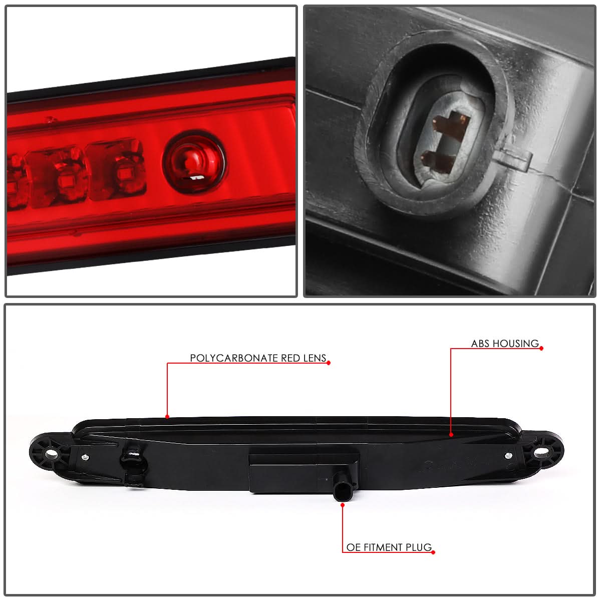 05-15 Nissan Armada / 04-10 Infiniti QX56 LED 3rd Brake Light Red