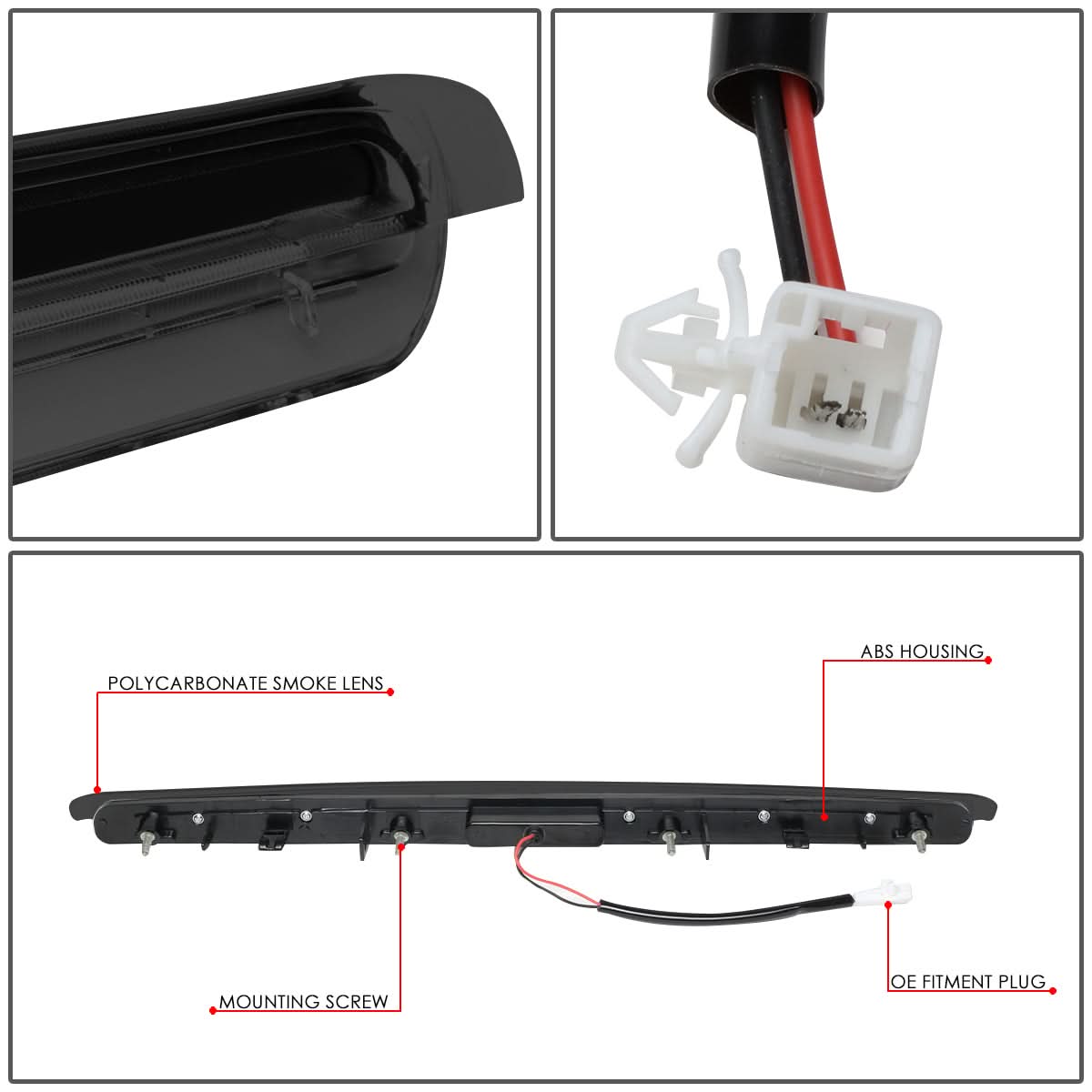 05-10 Scion TC LED 3rd Brake Light - Black/Smoke
