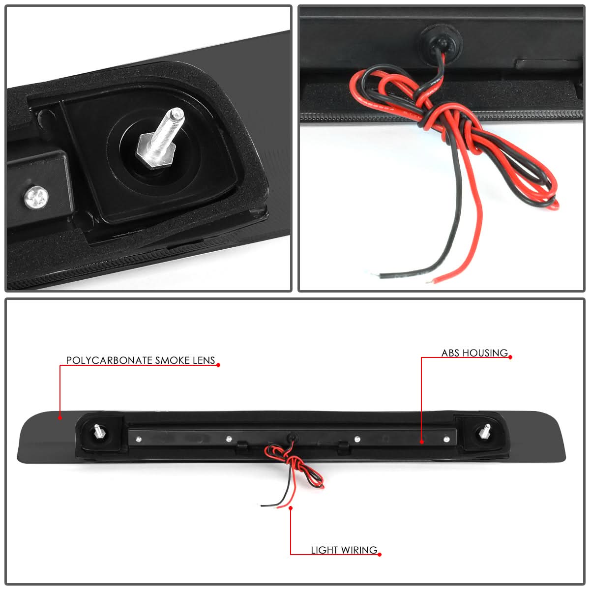 98-07 Toyota Land Cruiser 3rd Brake Light LED Black Smoke