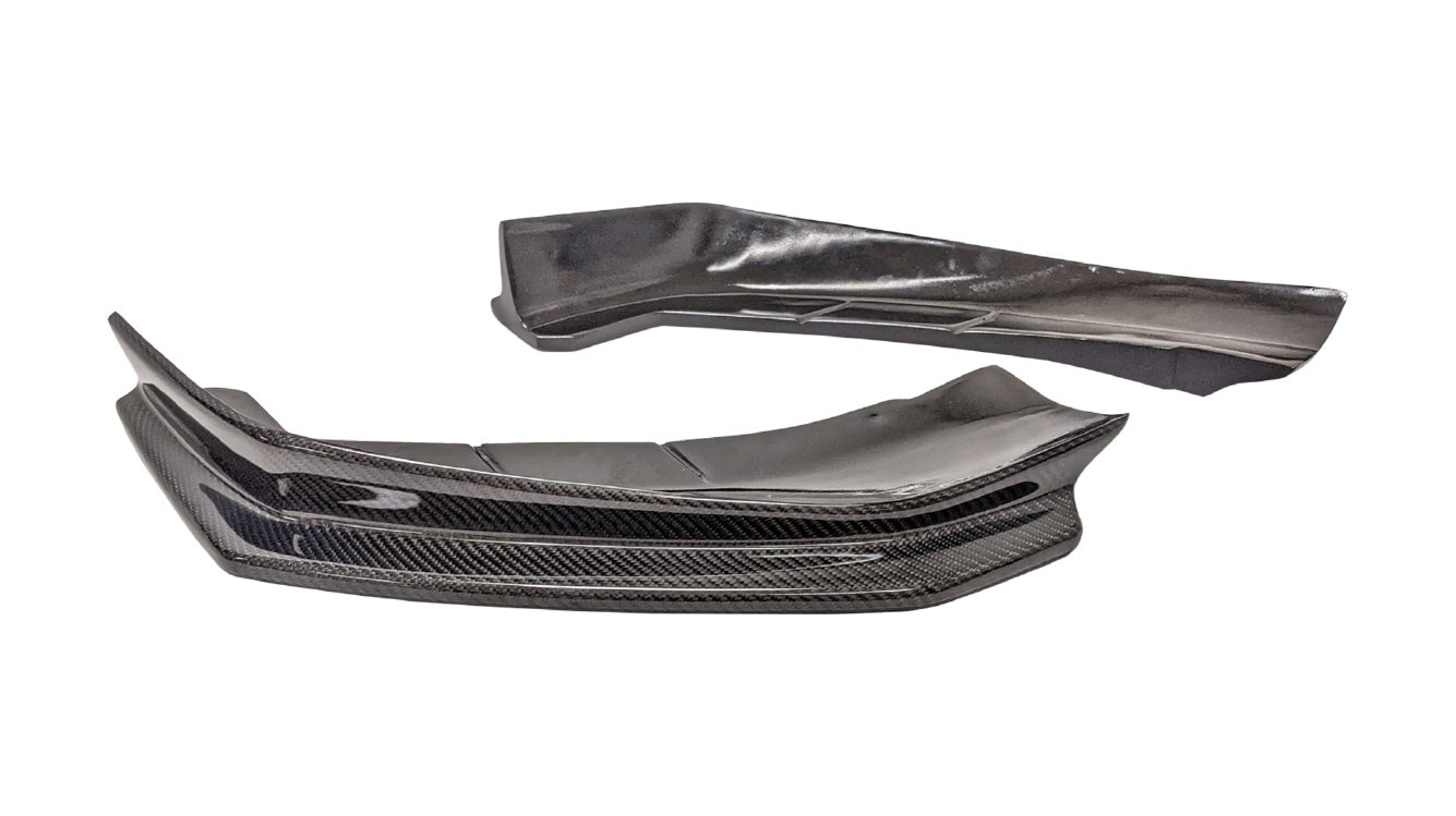 2017-2020 BMW 5 Series G30 Pre-LCI JGS Style Carbon Fiber Front Lip (3 PCS) for MT Front Bumper